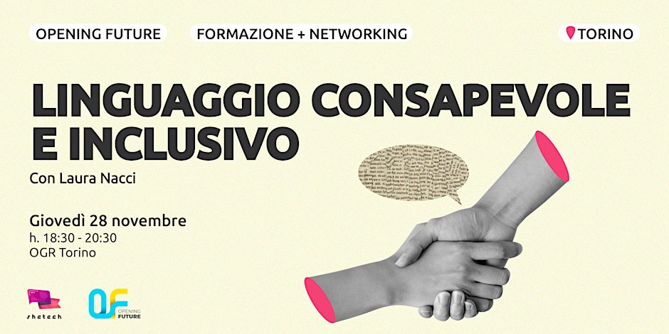 “Linguaggio consapevole e inclusivo” con Laura Nacci