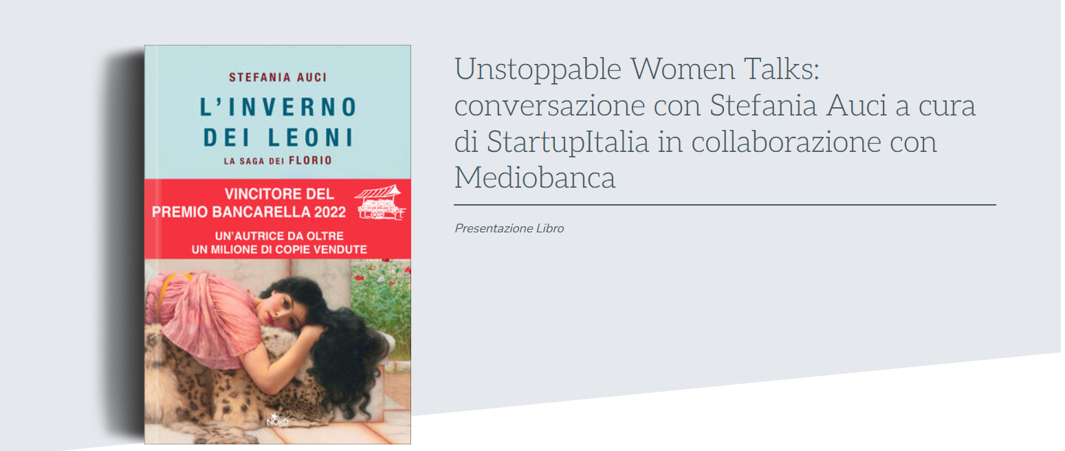 "Unstoppable women Talks” con Stefania Auci